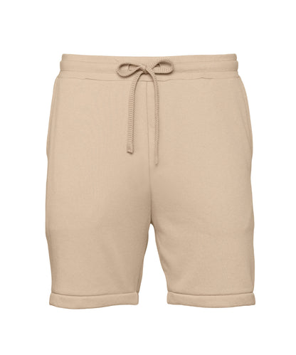Tryck din logga på Shorts från Bella Canvas - Anpassa Sweatshorts i svampfleece för unisex i färgen Tan för företag, föreningar och privatpersoner