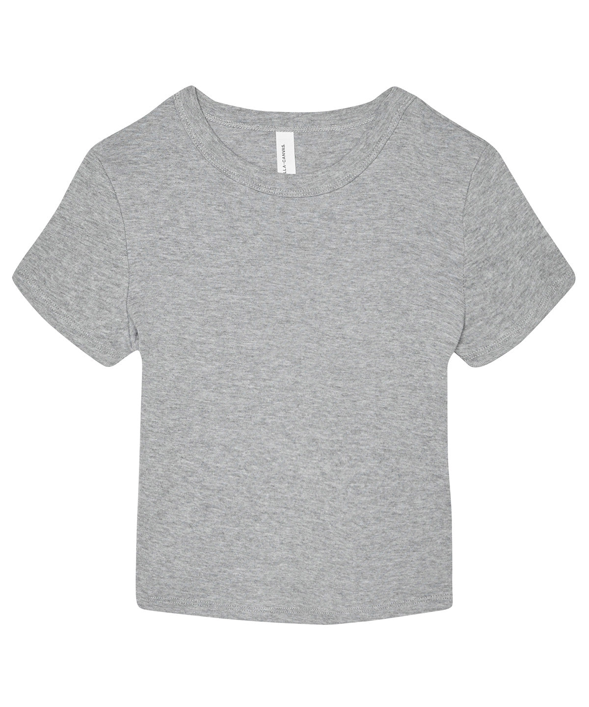 Tryck din logga på T-shirts från Bella Canvas - Anpassa Micro Rib Baby Tee - Dam i färgen Ljunggrå för företag, föreningar och privatpersoner