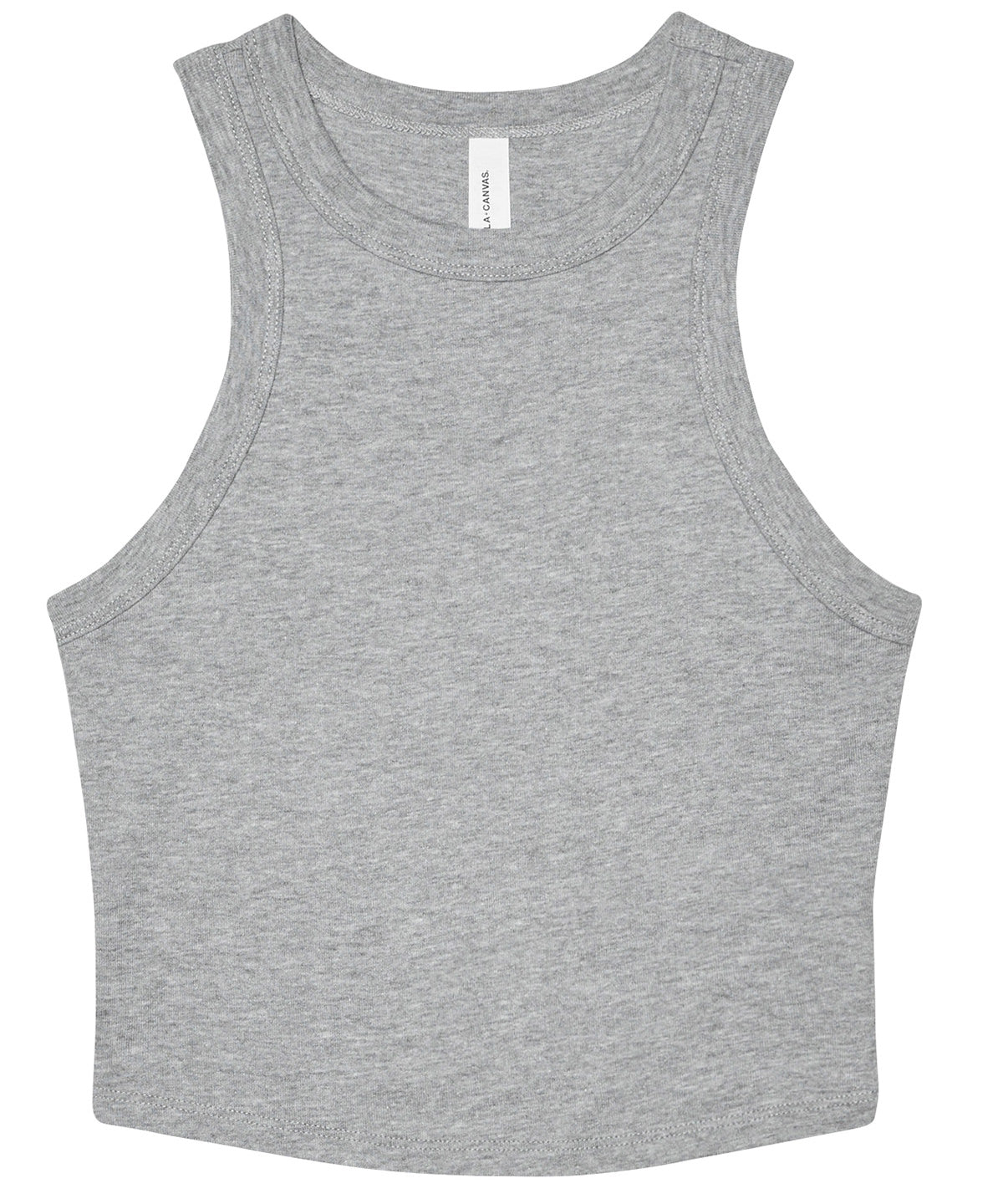 Tryck din logga på Linnen från Bella Canvas - Anpassa Dam micro rib racer tank i färgen Ljunggrå för företag, föreningar och privatpersoner