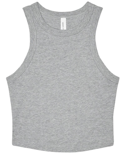 Tryck din logga på Linnen från Bella Canvas - Anpassa Dam micro rib racer tank i färgen Ljunggrå för företag, föreningar och privatpersoner