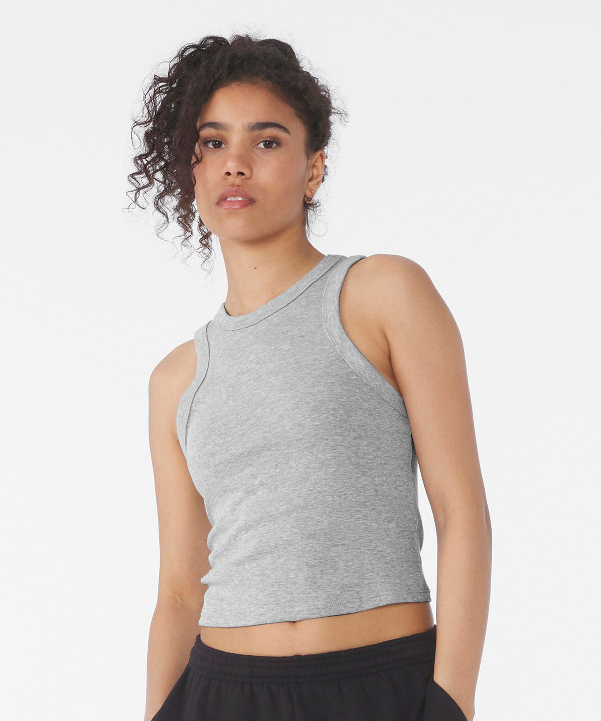 Tryck din logga på Linnen från Bella Canvas - Anpassa Dam micro rib racer tank i färgen för företag, föreningar och privatpersoner