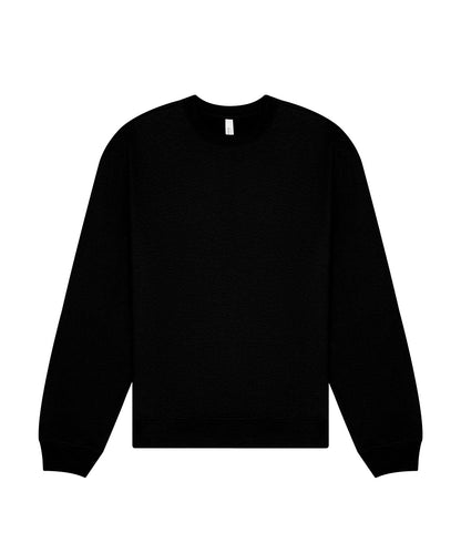 Tryck din logga på Sweatshirts från Bella Canvas - Anpassa Bella Canvas - Kraftig Unisex Sweatshirt med Halsringning i färgen Svart för företag, föreningar och privatpersoner