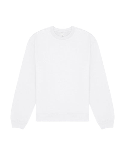 Tryck din logga på Sweatshirts från Bella Canvas - Anpassa Bella Canvas - Kraftig Unisex Sweatshirt med Halsringning i färgen Vit för företag, föreningar och privatpersoner