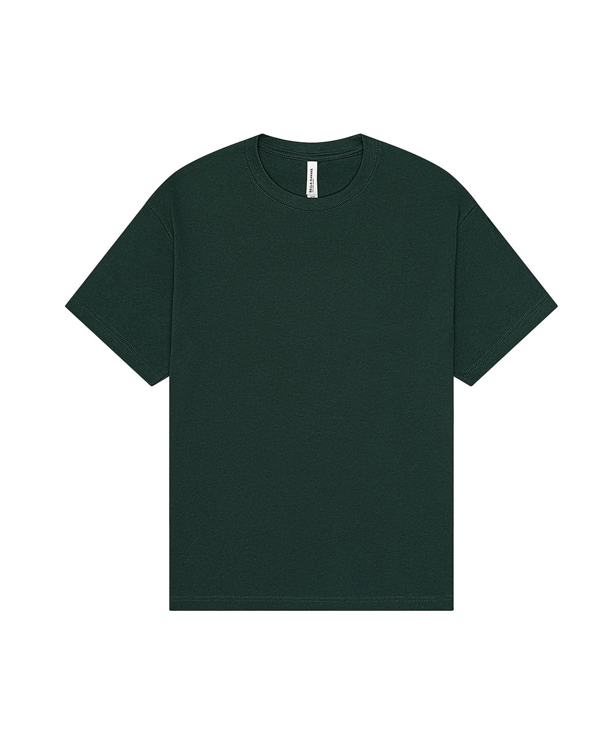 Tryck din logga på T-shirts från Bella Canvas - Anpassa Heavy Boxy Tee - Unisex i färgen Mörkgrön för företag, föreningar och privatpersoner