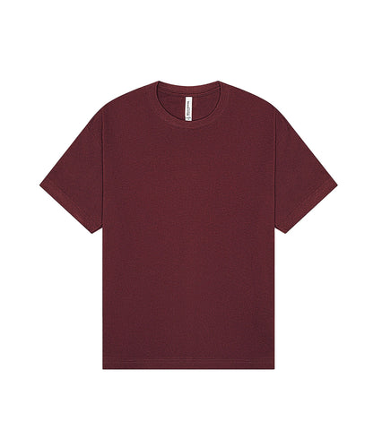 Tryck din logga på T-shirts från Bella Canvas - Anpassa Heavy Boxy Tee - Unisex i färgen Mörkröd för företag, föreningar och privatpersoner