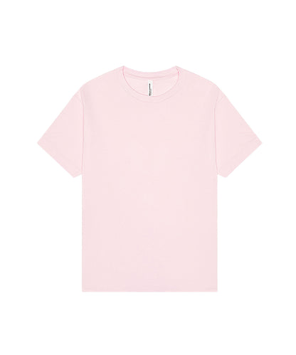 Tryck din logga på T-shirts från Bella Canvas - Anpassa Heavy Boxy Tee - Unisex i färgen Ljusrosa för företag, föreningar och privatpersoner