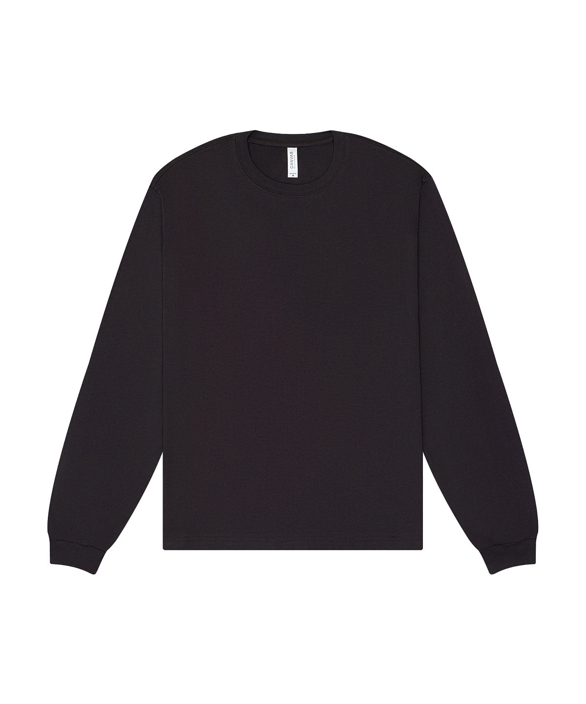 Tryck din logga på T-shirts från Bella Canvas - Anpassa Unisex Heavy Boxy Long Sleeve Tee i färgen Mörkgrå för företag, föreningar och privatpersoner