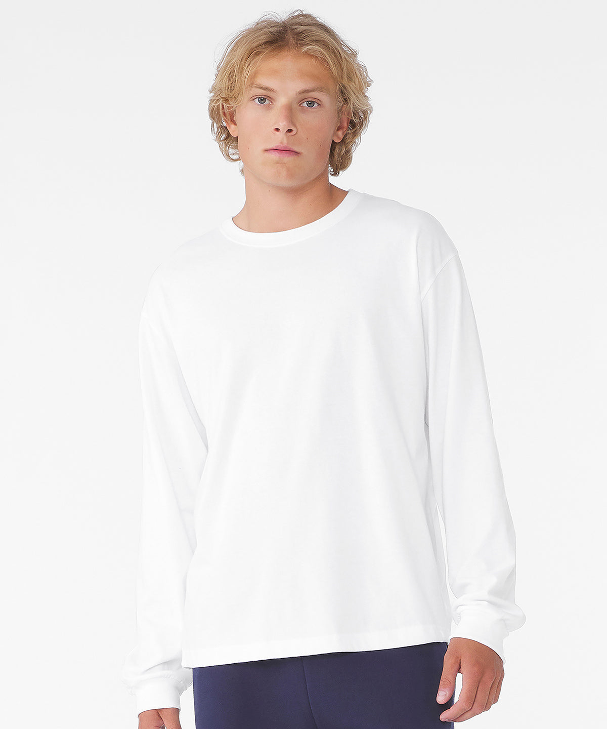 Tryck din logga på T-shirts från Bella Canvas - Anpassa Unisex Heavy Boxy Long Sleeve Tee i färgen för företag, föreningar och privatpersoner