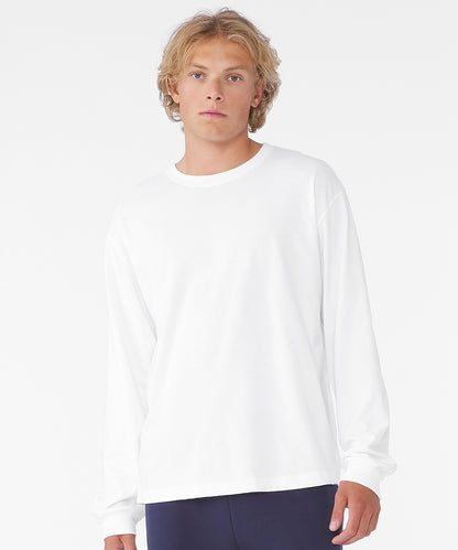 Tryck din logga på T-shirts från Bella Canvas - Anpassa Unisex Heavy Boxy Long Sleeve Tee i färgen för företag, föreningar och privatpersoner