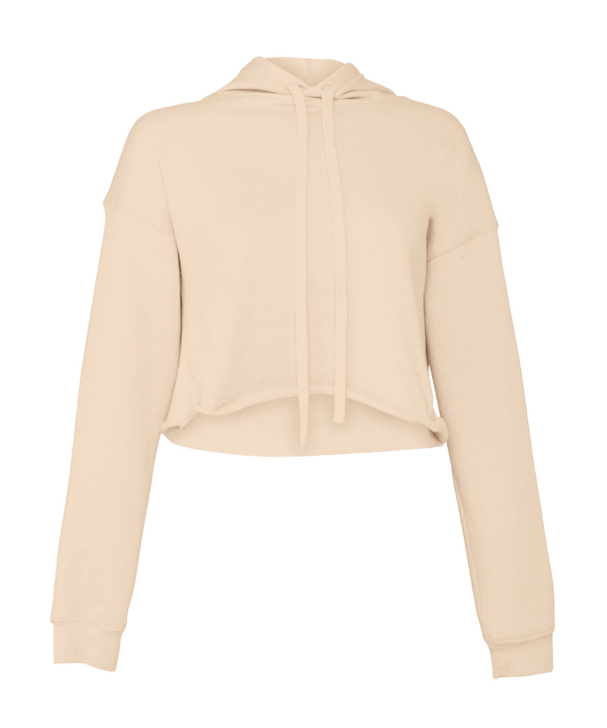 Tryck din logga på Hoodies från Bella Canvas - Anpassa Bella Canvas - Croppad Fleece Dam Hoodie i färgen Naturligt för företag, föreningar och privatpersoner