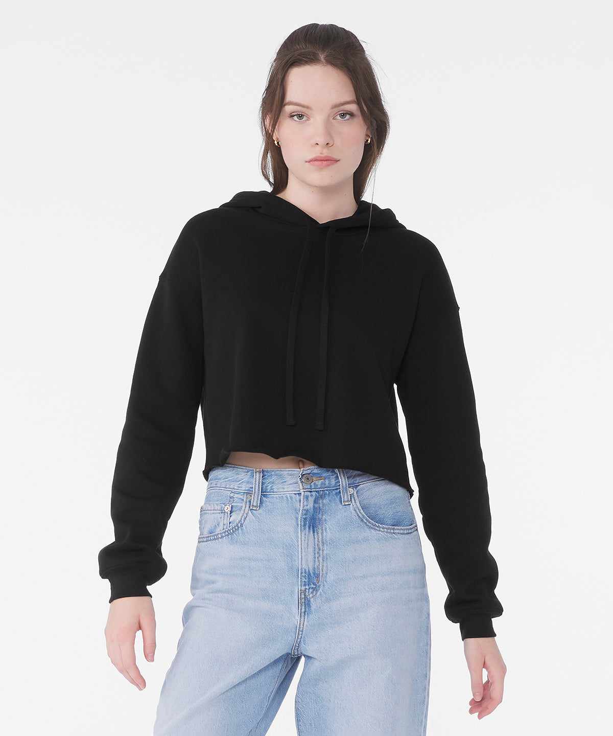 Tryck din logga på Hoodies från Bella Canvas - Anpassa Bella Canvas - Croppad Fleece Dam Hoodie i färgen för företag, föreningar och privatpersoner