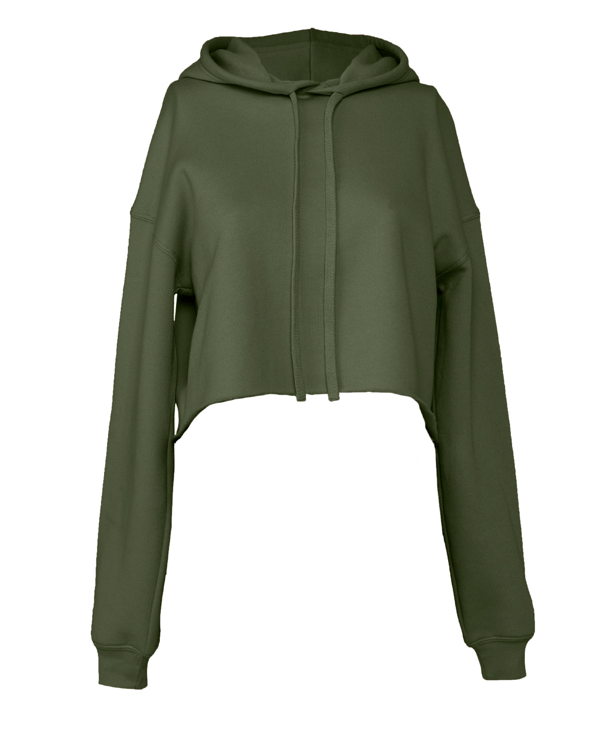 Tryck din logga på Hoodies från Bella Canvas - Anpassa Bella Canvas - Croppad Fleece Dam Hoodie i färgen Ljusgrön för företag, föreningar och privatpersoner