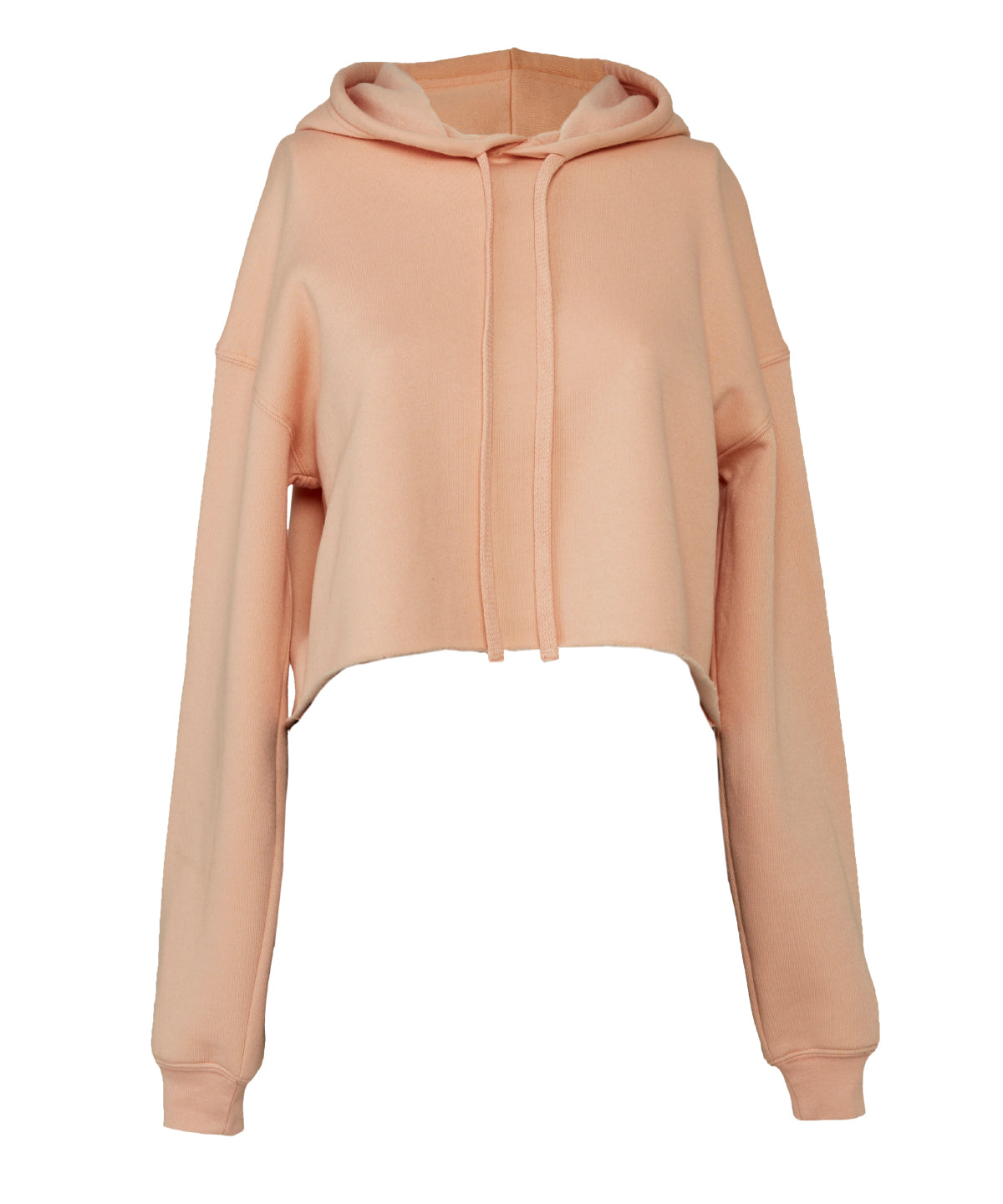 Tryck din logga på Hoodies från Bella Canvas - Anpassa Bella Canvas - Croppad Fleece Dam Hoodie i färgen Ljusrosa för företag, föreningar och privatpersoner