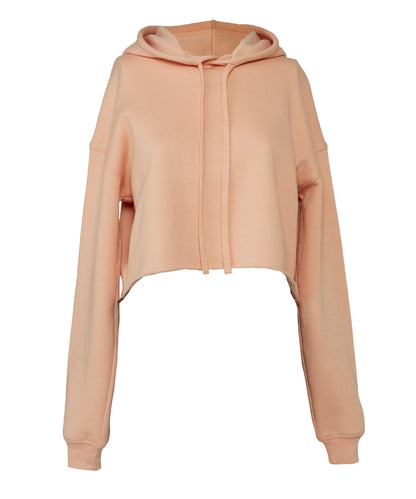 Tryck din logga på Hoodies från Bella Canvas - Anpassa Bella Canvas - Croppad Fleece Dam Hoodie i färgen Ljusrosa för företag, föreningar och privatpersoner