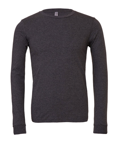 Tryck din logga på T-shirts från Bella Canvas - Anpassa Unisex Heather Long Sleeve CVC T-Shirt i färgen för företag, föreningar och privatpersoner
