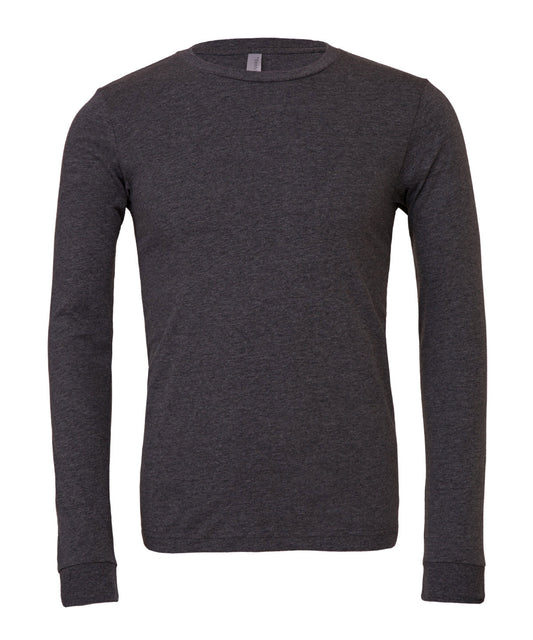 Tryck din logga på T-shirts från Bella Canvas - Anpassa Unisex Heather Long Sleeve CVC T-Shirt i färgen för företag, föreningar och privatpersoner