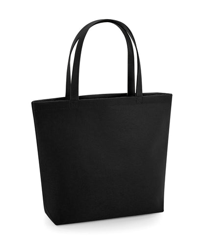 Tryck din logga på Väskor från Bagbase - Anpassa Felt Shopper i färgen Svart One Size för företag, föreningar och privatpersoner