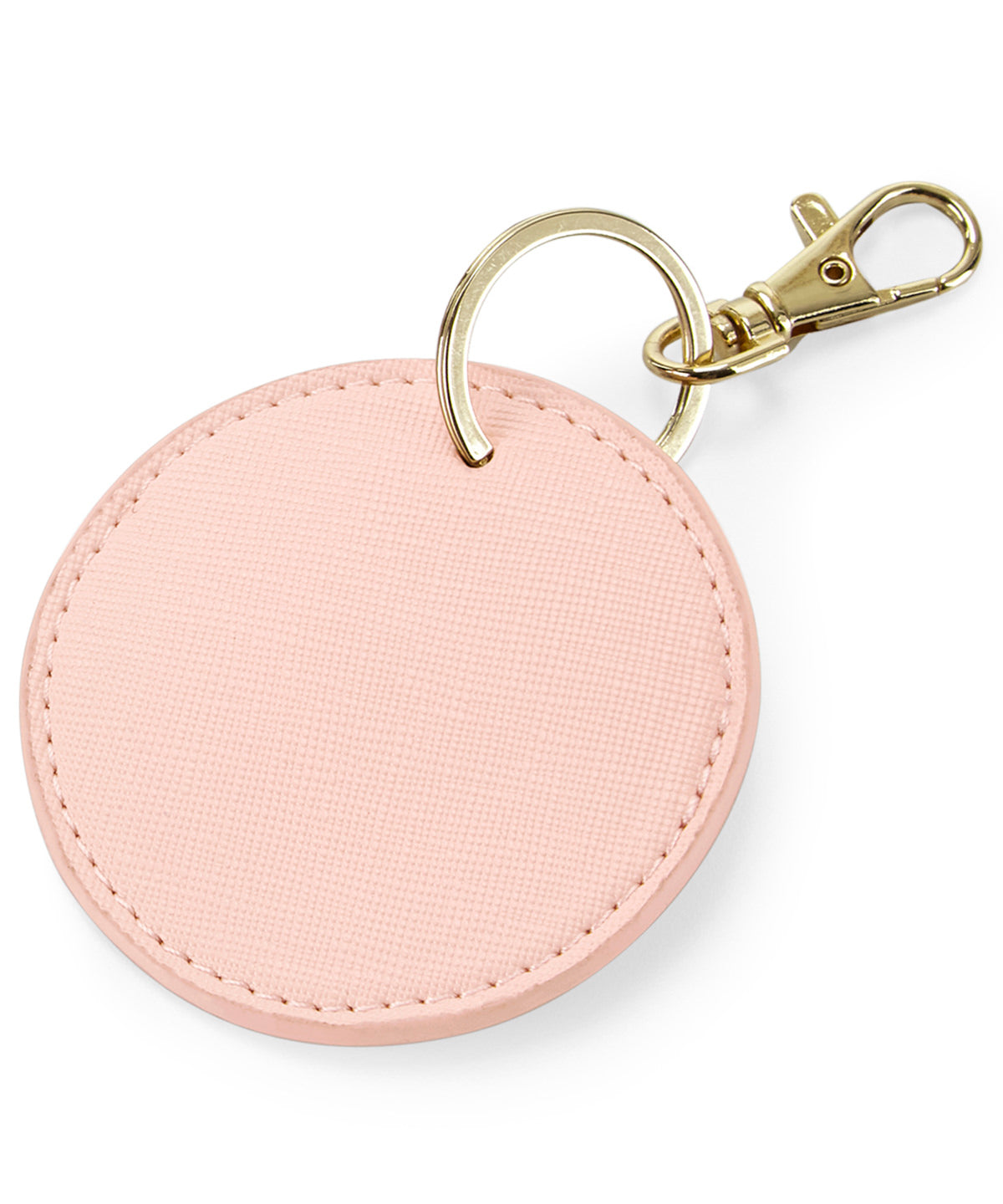 Tryck din logga på Nyckelringar från Bagbase - Anpassa Boutique cirkulär nyckelring i färgen Ljusrosa One Size för företag, föreningar och privatpersoner