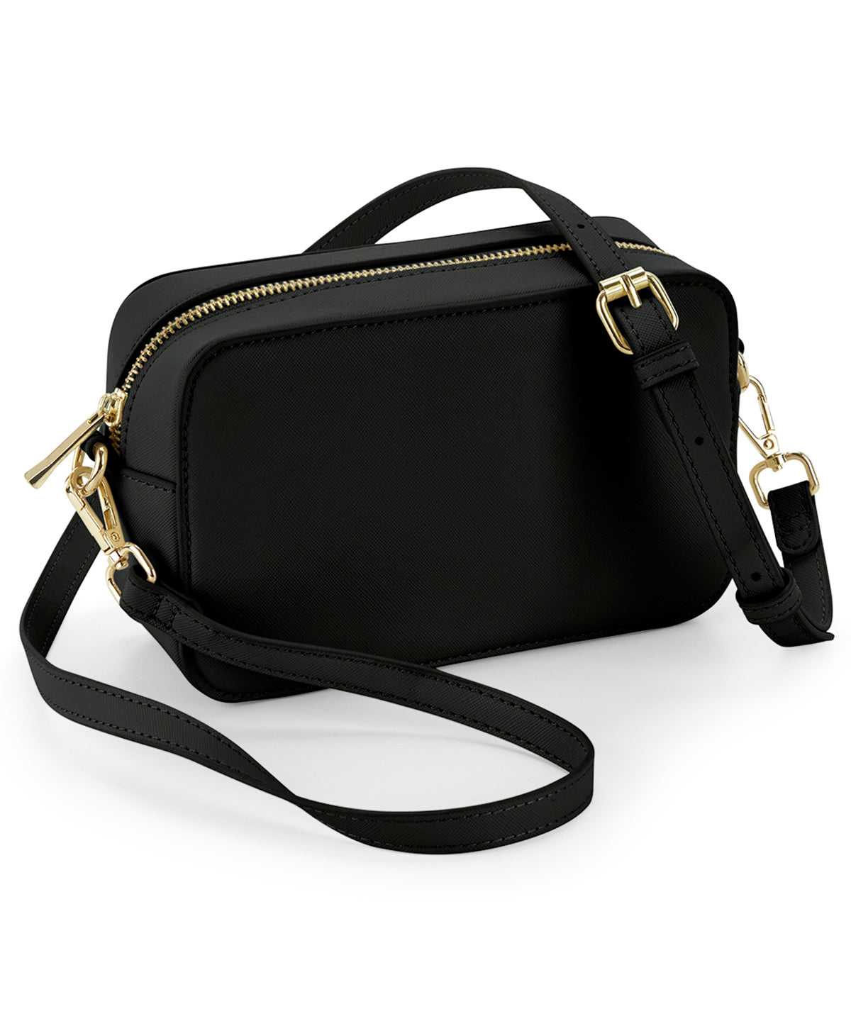 Tryck din logga på Väskor från Bagbase - Anpassa Boutique strukturerad cross body-väska i färgen Svart One Size för företag, föreningar och privatpersoner