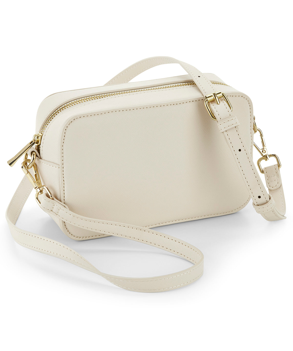 Tryck din logga på Väskor från Bagbase - Anpassa Boutique strukturerad cross body-väska i färgen Off Vit One Size för företag, föreningar och privatpersoner