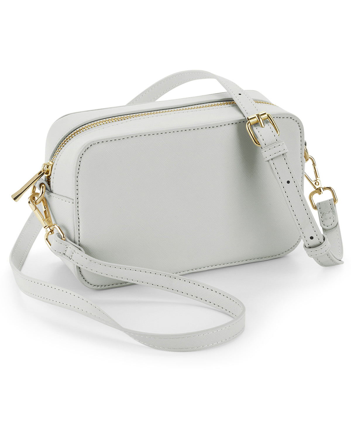 Tryck din logga på Väskor från Bagbase - Anpassa Boutique strukturerad cross body-väska i färgen Ljusgrå One Size för företag, föreningar och privatpersoner