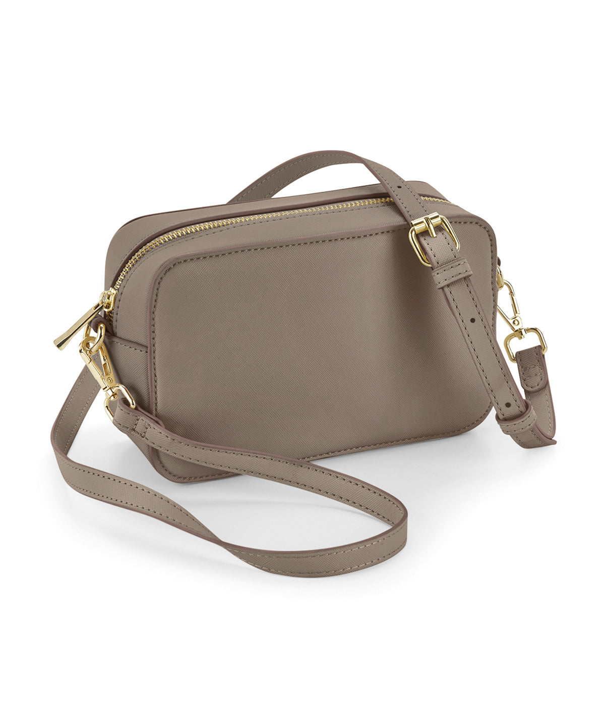 Tryck din logga på Väskor från Bagbase - Anpassa Boutique strukturerad cross body-väska i färgen Ljusbrun One Size för företag, föreningar och privatpersoner