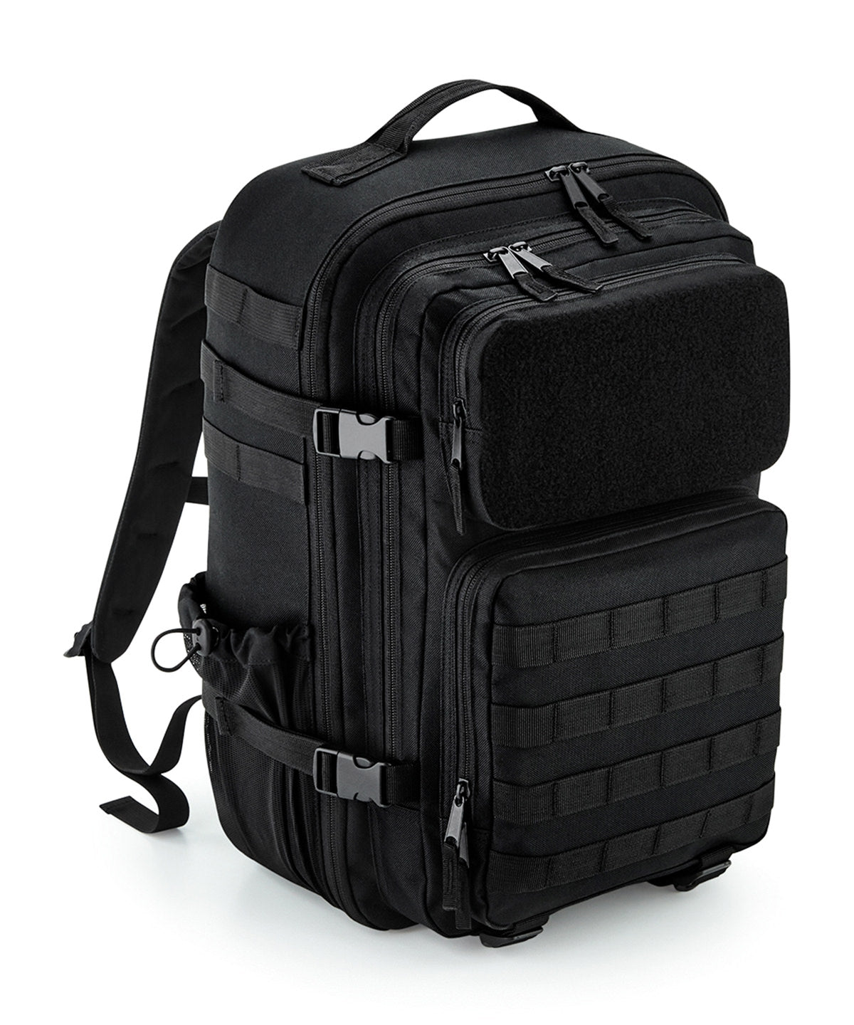 Tryck din logga på Väskor från Bagbase - Anpassa MOLLE taktisk 35L ryggsäck i färgen Svart One Size för företag, föreningar och privatpersoner