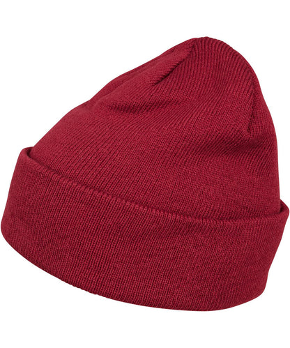 Tryck din logga på Mössor från Build Your Brand - Anpassa Kraftigt stickad mössa i färgen Burgundy One Size för företag, föreningar och privatpersoner