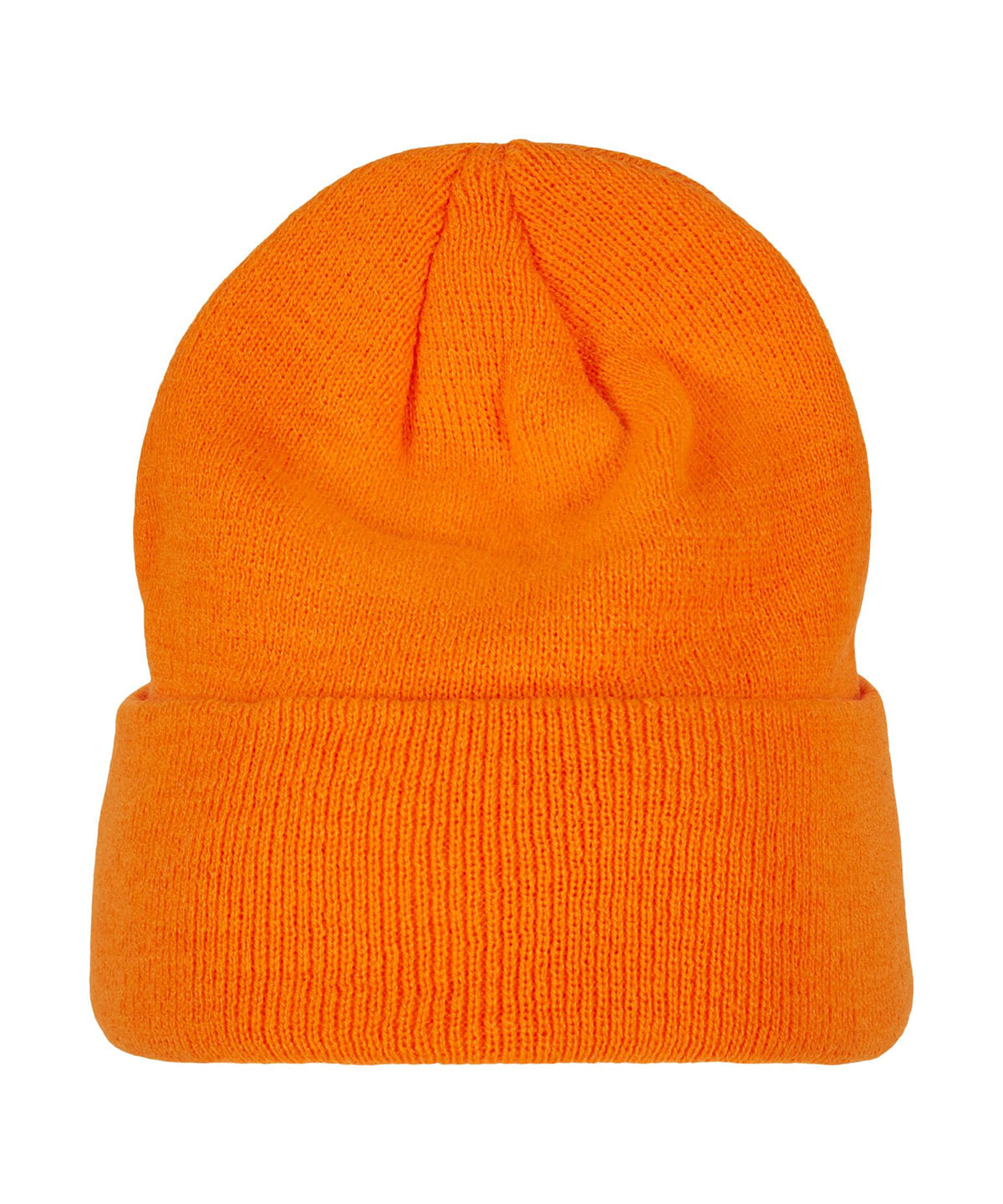 Tryck din logga på Mössor från Build Your Brand - Anpassa Kraftigt stickad mössa i färgen Mellan Orange One Size för företag, föreningar och privatpersoner