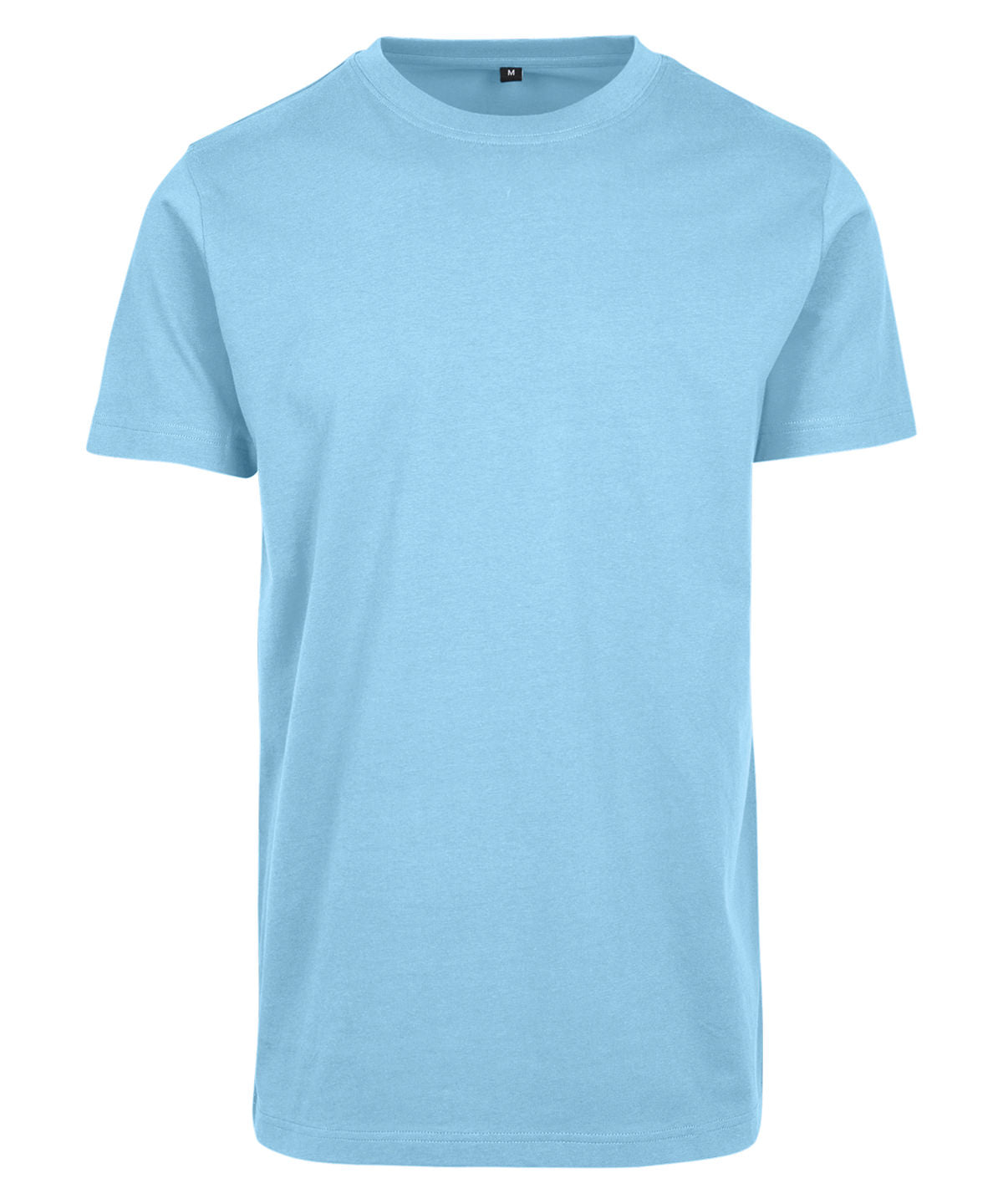 Tryck din logga på T-shirts från Build Your Brand - Anpassa Classic Crew Neck T-Shirt i färgen Mellanblå för företag, föreningar och privatpersoner