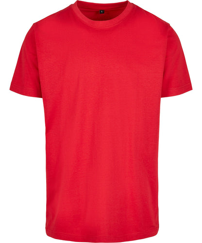 Tryck din logga på T-shirts från Build Your Brand - Anpassa Classic Crew Neck T-Shirt i färgen Ljusröd för företag, föreningar och privatpersoner