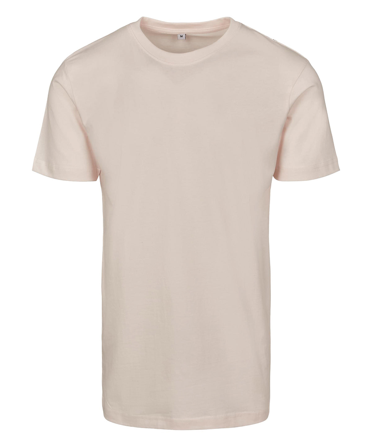 Tryck din logga på T-shirts från Build Your Brand - Anpassa Classic Crew Neck T-Shirt i färgen Ljusrosa för företag, föreningar och privatpersoner