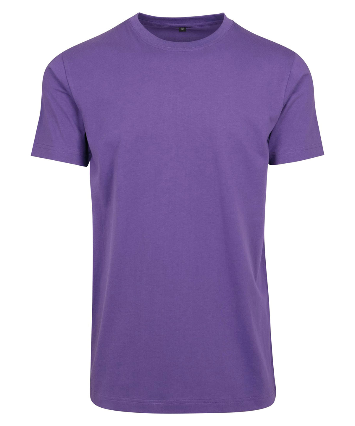 Tryck din logga på T-shirts från Build Your Brand - Anpassa Classic Crew Neck T-Shirt i färgen Mellanlila för företag, föreningar och privatpersoner