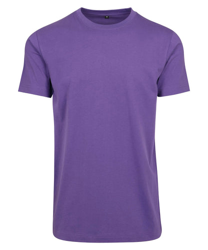 Tryck din logga på T-shirts från Build Your Brand - Anpassa Classic Crew Neck T-Shirt i färgen Mellanlila för företag, föreningar och privatpersoner