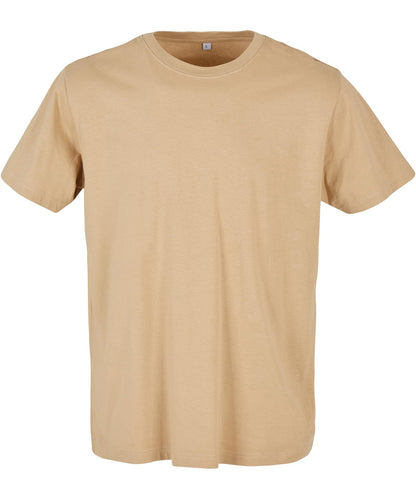 Tryck din logga på T-shirts från Build Your Brand - Anpassa Classic Crew Neck T-Shirt i färgen Beige för företag, föreningar och privatpersoner