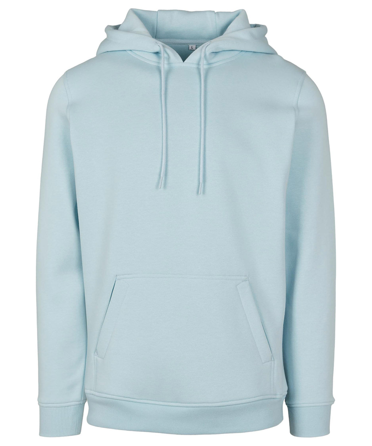 Tryck din logga på Hoodies från Build Your Brand - Anpassa Build Your Brand - Kraftig Hoodie i färgen Ljusblå för företag, föreningar och privatpersoner