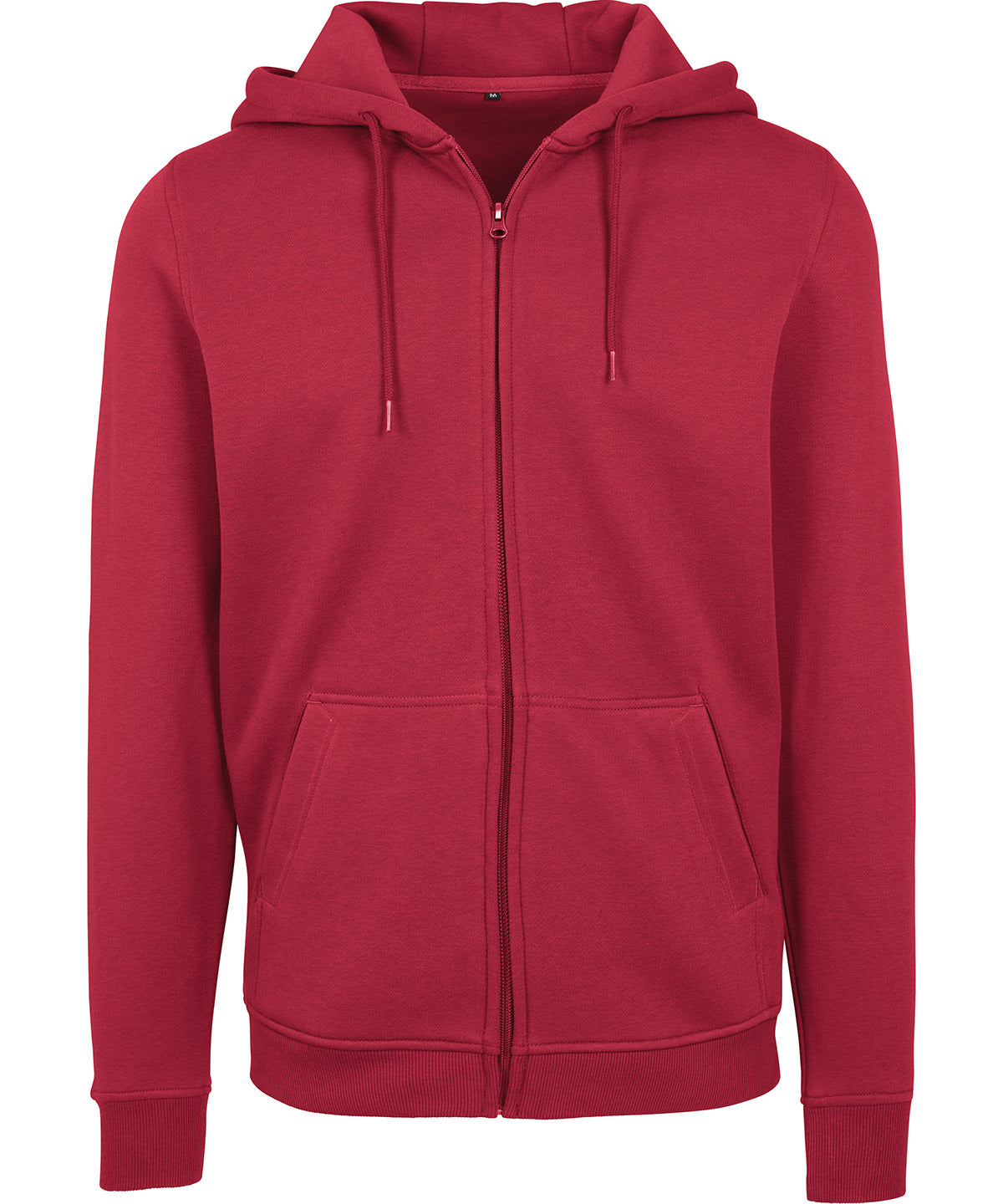 Tryck din logga på Hoodies från Build Your Brand - Anpassa Build Your Brand - Kraftig Hoodie med Dragkedja i färgen Burgundy för företag, föreningar och privatpersoner