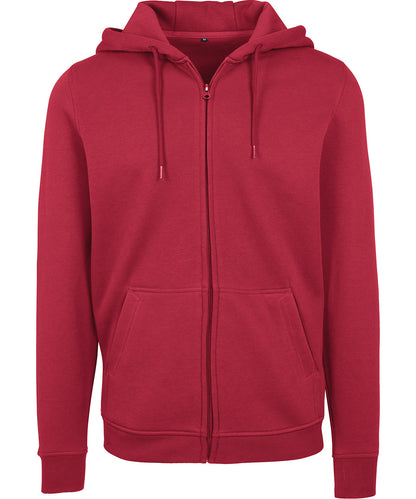 Tryck din logga på Hoodies från Build Your Brand - Anpassa Build Your Brand - Kraftig Hoodie med Dragkedja i färgen Burgundy för företag, föreningar och privatpersoner