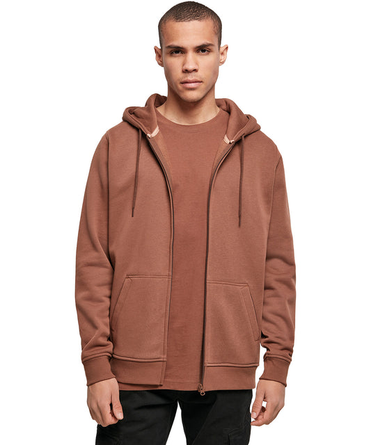 Tryck din logga på Hoodies från Build Your Brand - Anpassa Build Your Brand - Kraftig Hoodie med Dragkedja i färgen för företag, föreningar och privatpersoner