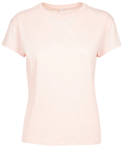 Tryck din logga på T-shirts från Build Your Brand - Anpassa Box Tee - Dam i färgen Ljusrosa för företag, föreningar och privatpersoner