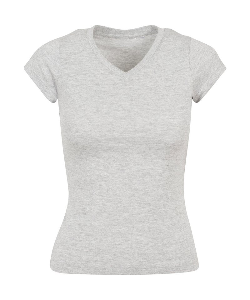 Tryck din logga på T-shirts från Build Your Brand - Anpassa Build Your Brand Basic Tee - Dam i färgen Ljunggrå för företag, föreningar och privatpersoner