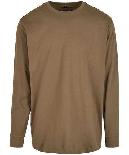 Tryck din logga på Sweatshirts från Build Your Brand - Anpassa Build Your Brand - Långärmad Tröja med Ribbad Manschett i färgen Oliv för företag, föreningar och privatpersoner
