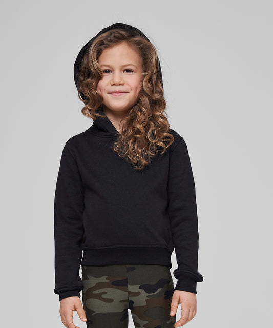 Tryck din logga på Hoodies från Build Your Brand - Anpassa Build Your Brand - Cropped Sweatshirt Hoodie för Flickor i färgen för företag, föreningar och privatpersoner
