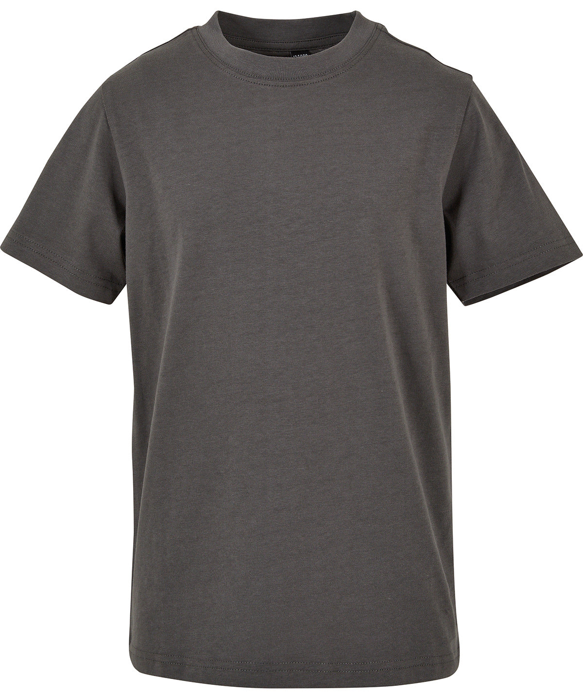 Tryck din logga på T-shirts från Build Your Brand - Anpassa Basic Tee - Barn i färgen Mörkgrå för företag, föreningar och privatpersoner