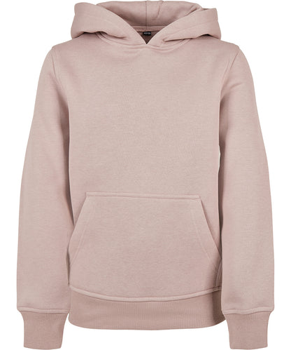 Tryck din logga på Hoodies från Build Your Brand - Anpassa Build Your Brand - Bas Hoodie för Barn i färgen Ljusrosa för företag, föreningar och privatpersoner