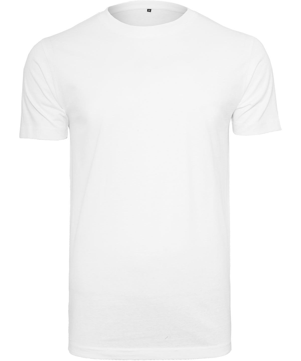 Tryck din logga på T-shirts från Build Your Brand - Anpassa Organic Crew Neck Tee - Herr i färgen Vit för företag, föreningar och privatpersoner