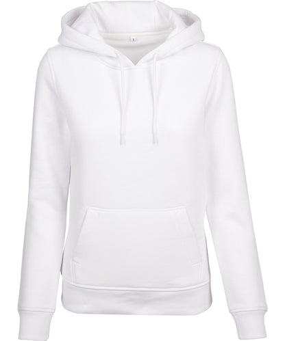 Tryck din logga på Hoodies från Build Your Brand - Anpassa Build Your Brand - Ekologisk Dam Hoodie i färgen Vit för företag, föreningar och privatpersoner
