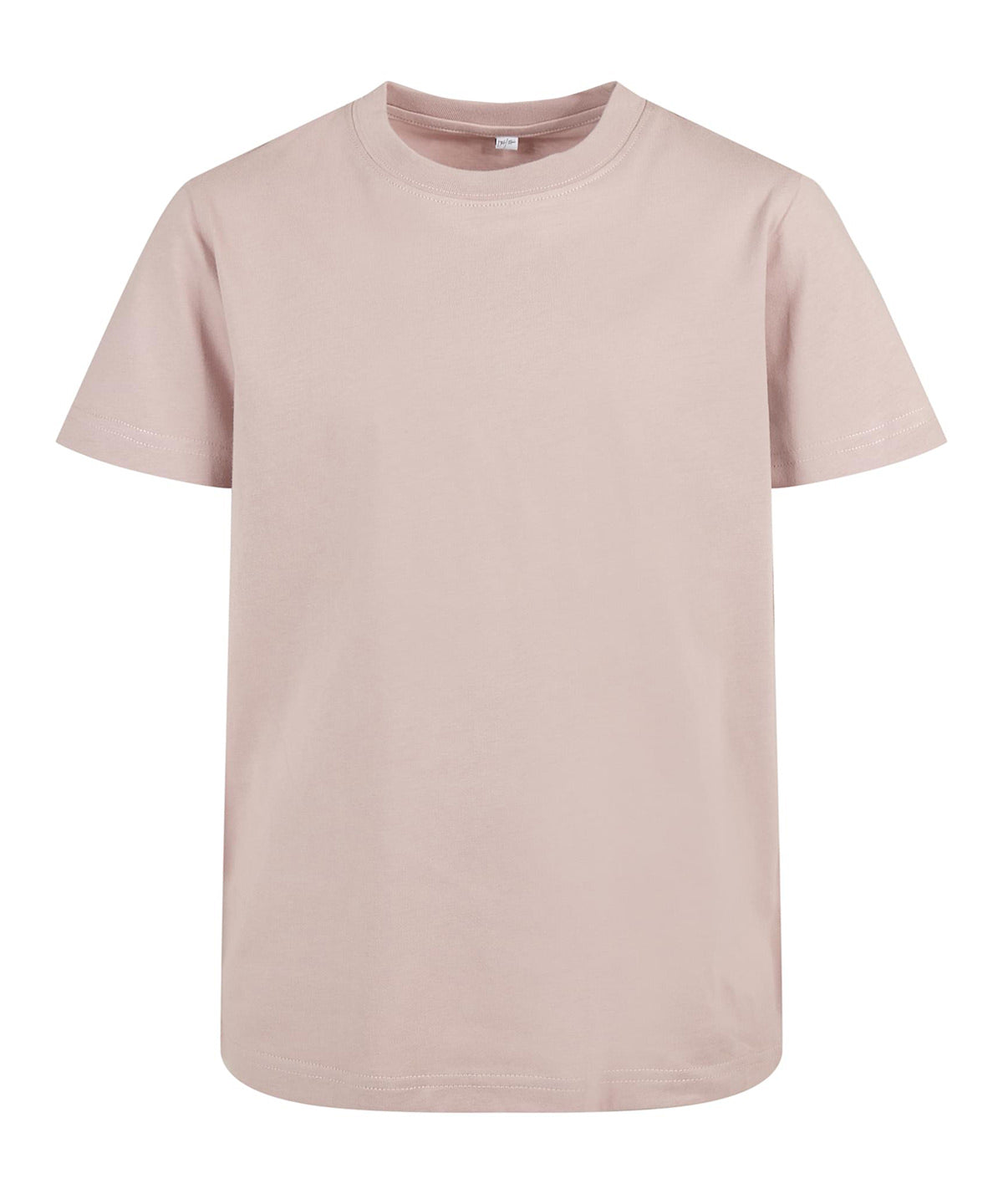 Tryck din logga på T-shirts från Build Your Brand - Anpassa BasicTee 2.0 - Barn i färgen Ljusrosa för företag, föreningar och privatpersoner