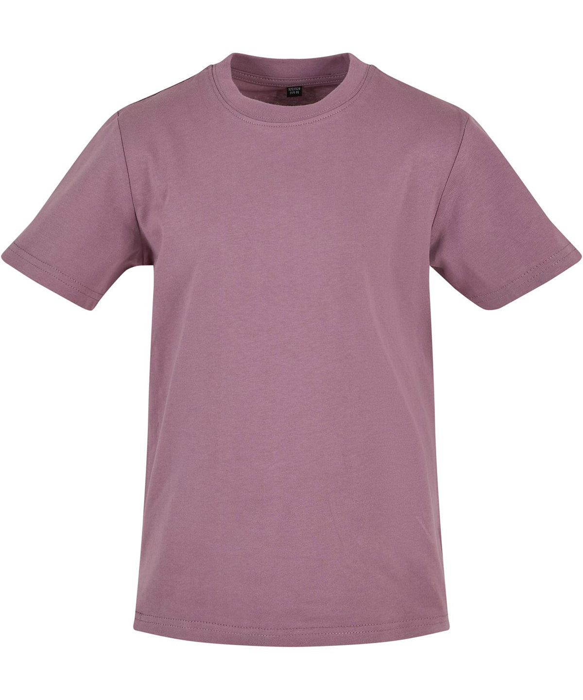 Tryck din logga på T-shirts från Build Your Brand - Anpassa BasicTee 2.0 - Barn i färgen Mellanlila för företag, föreningar och privatpersoner
