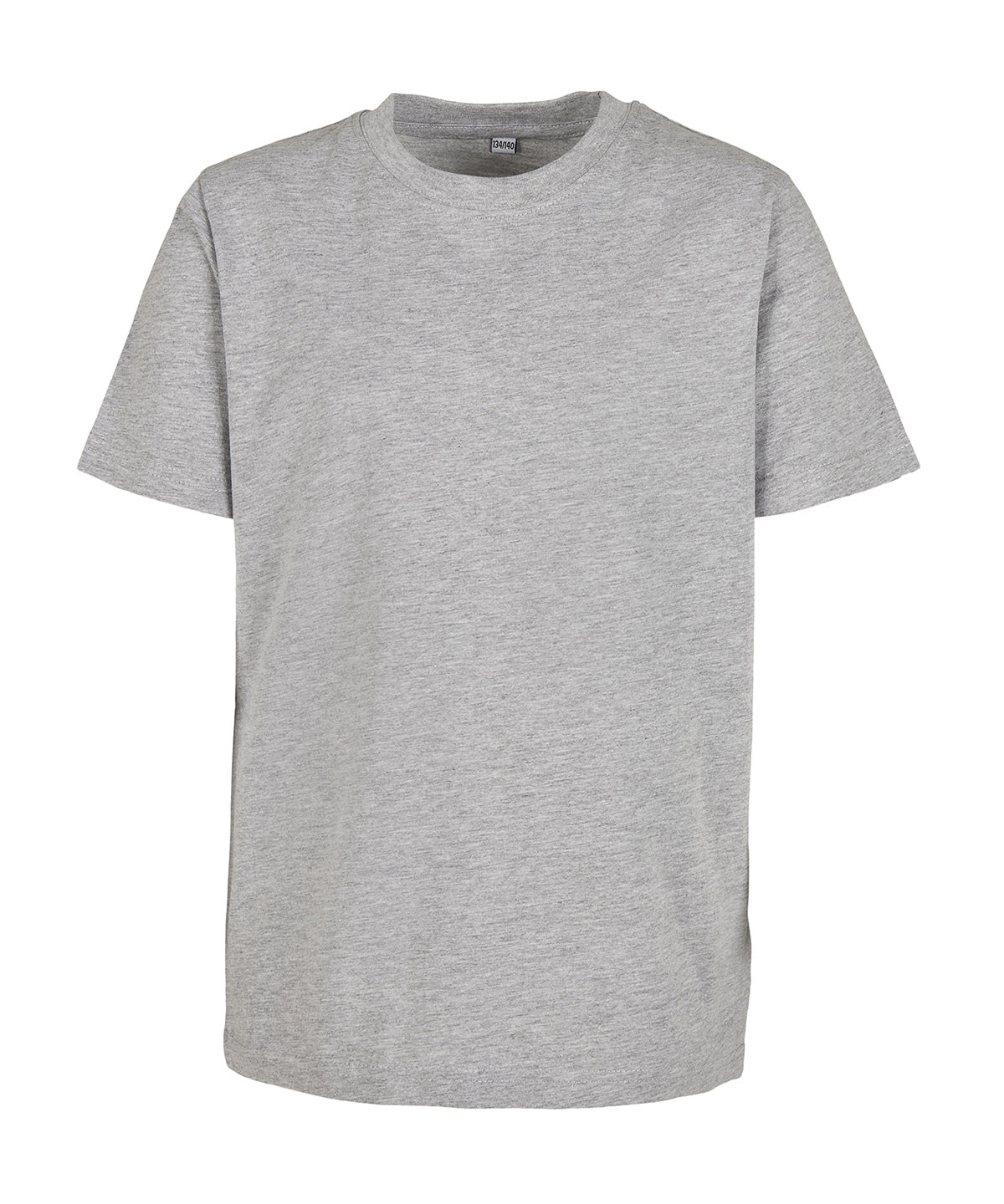 Tryck din logga på T-shirts från Build Your Brand - Anpassa BasicTee 2.0 - Barn i färgen Ljunggrå för företag, föreningar och privatpersoner
